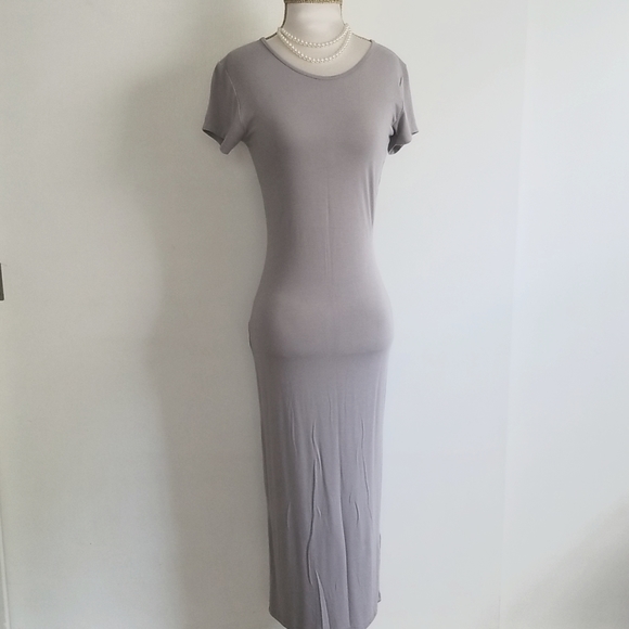 Missguided Gray Bodycon Midi Dress - Picture 2 of 8